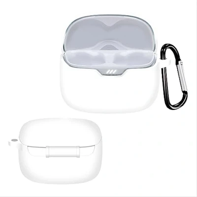Abbildung von GIOPUEY Hülle für JBL Tune Beam, Silikon Stoßfeste Schutzhülle, Ultradünn Case Cover, Kein Geruch, Weiß