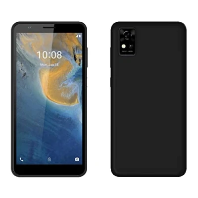 Abbildung von cofi1453® Silikon Hülle Basic kompatibel mit ZTE Blade A31 Case TPU Soft Handy Cover Schutz in Schwarz