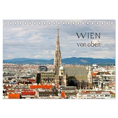 Abbildung von WIEN von oben (Tischkalender 2025 DIN A5 quer), CALVENDO Monatskalender