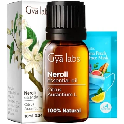 Abbildung von Gya Labs Ätherisches Neroliöl für Diffusor Natürlicher Duftstoff die Haut, Aromatherapie, Seifen und Kerzenherstellung Frischer Blumenduft 100% natürlich (10 ml)