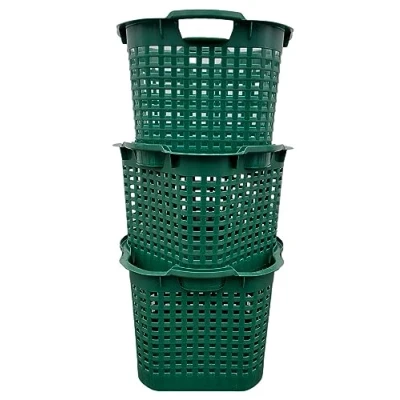 Abbildung von BURI Wäschekorb Universalkorb vers Farben Gartenkorb Stapelkorb Erntekorb (3 St)