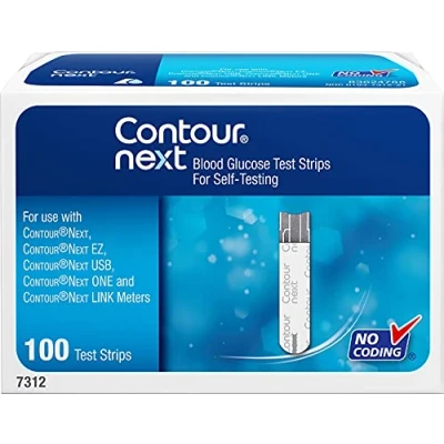 Abbildung von Contour Next Bayer Blood Glucose Test Strips, 100 Count