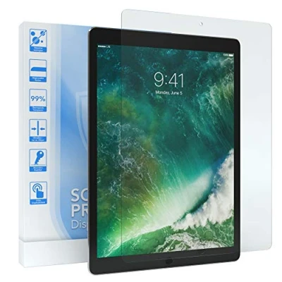 Abbildung von EAZY CASE Displayschutzfolie kompatibel mit iPad Pro 12,9&quot; 2017 Displayschutz Glas 12,9 Zoll Glasfolie 9H Härte 0,3mm dünne Tabletschutzfolie Tablet Schutzglas Folie Transparent Ultra Klar