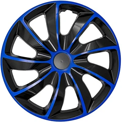 Abbildung von Radzierblende Quad schwarz/blau 15 Zoll 4er Set