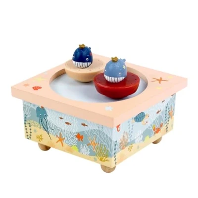 Abbildung von Trousselier 6260412 Spieluhr mit tanzenden Figuren für Kinder, Wale, magnetisch, Musikbox, Musikspieluhr