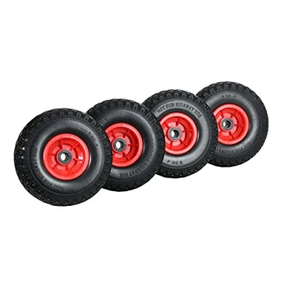 Abbildung von FROSAL Sackkarrenrad PU Rad Sackkarre 260 mm 3.00 4 Nabe 20mm/60mm Vollgummi Ersatzrad Bollerwagen pannensicher Reifen (4 Stück)
