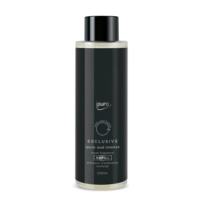 Abbildung von ipuro Exclusive Raumduft Nachfüllflasche Oud Intense 240ml mit erhöhtem Duftölanteil Raumerfrischer orientalischer Duft Safran, Weihrauch, Sandelholz Nachfüller Diffuser Lufterfrischer Refill