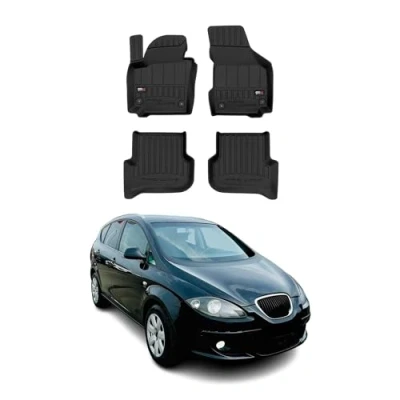Abbildung von Fußmatten Gummimatten kompatibel mit Seat Altea 2004 2015 OMAC Premium 3D Schwarz TPE Gummi