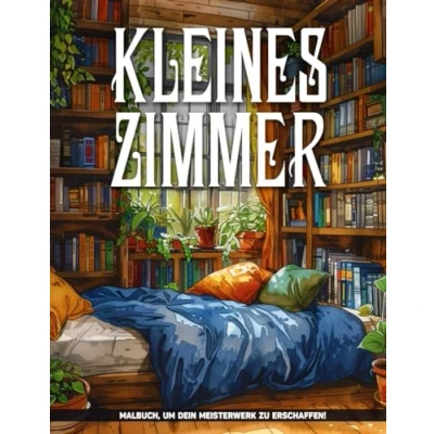 Abbildung von Kleines Zimmer Malbuch für Erwachsene: Winziger Raum Cottagecore Malvorlagen Zur Findung Deiner Ruhe, Geschenke Stresslinderung, Achtsamkeit