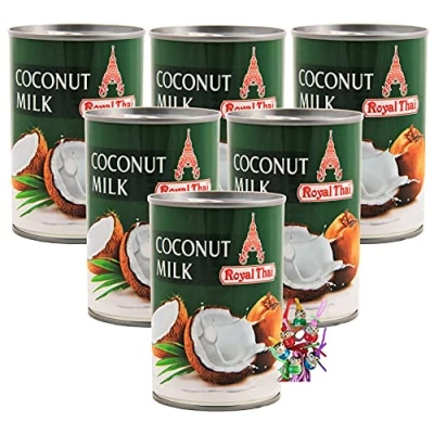 Abbildung von yoaxia ® 6er Pack [ 6x 165ml ] Kokosnussmilch / Kokosmilch Coconut Milk E435 + ein kleiner Glücksanhänger gratis