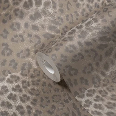 Abbildung von living walls Vliestapete &quot;Desert Lodge&quot;, Fellimitat animal print gemustert, Tapete Leopardenmuster Tapeten Wohnzimmer Schlafzimmer Küche Flur Büro