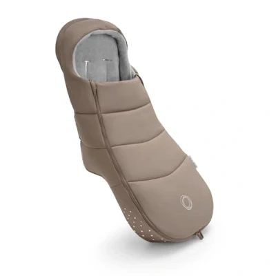 Abbildung von Bugaboo Ganzjahres Fußsack, unverzichtbares Kinderwagen Zubehör für jede Jahreszeit, wasserdichter und atmungsaktiver Fußwärmer, Desert Taupe