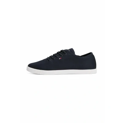Abbildung von Tommy Hilfiger Sneaker Sportlicher Schnürer, Damen, Größe: 36, Space blue Baumwolle