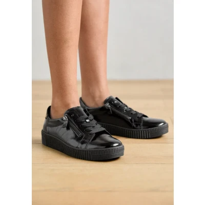 Abbildung von Gabor Damen Low Top Sneaker, Frauen Halbschuhe,Best Fitting,Strassenschuhe,Sportschuhe,Freizeitschuhe,Turnschuhe,schwarz (schwarz),37.5 EU / 4.5 UK