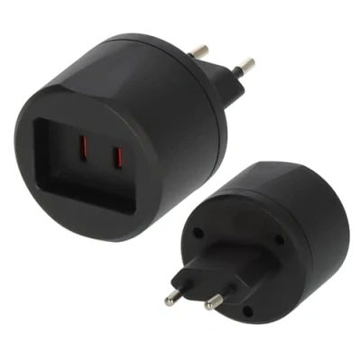 Abbildung von 5 x Brennenstuhl Reisestecker Adapter USA/Euro 2,5A Sicherung schwarz