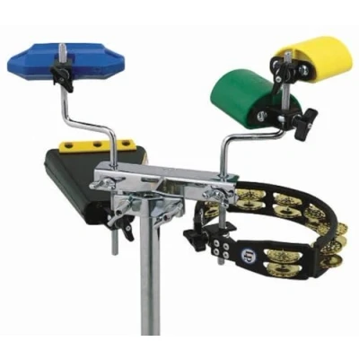 Abbildung von LP Latin Percussion Halterung Mini Rack Everything, kompaktes Design, verchromtes Stahlgestell, LP472
