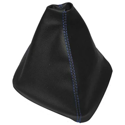 Abbildung von AERZETIX: Schaltsack schaltmanschette kunstleder schwarz mit blauen nähten