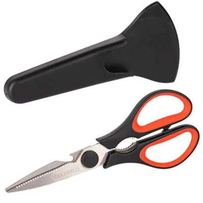 Abbildung von GOURMEO Geflügelschere Edelstahl Schere mit Magnet Etui für den Haushalt, (1 tlg), Haushaltsschere
