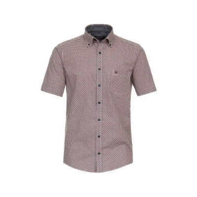 Abbildung von Casamoda Freizeit Kurzarm Casual FIT Hemd, Herren, Größe: Medium, Rot