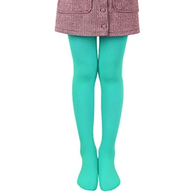 Abbildung von L&amp;K II Mädchen Ballett Strumpfhose Tanzstrumpfhose mit Fuß 80 DEN Blickdicht Mikrofaser Farbig 27251 Grün 134/140