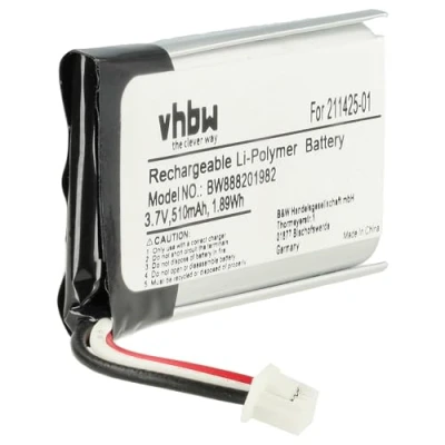 Abbildung von vhbw Akku kompatibel mit Plantronics Savi W8210, 8210 Wireless Headset Kopfhörer (510mAh, 3,7V, Li Polymer)