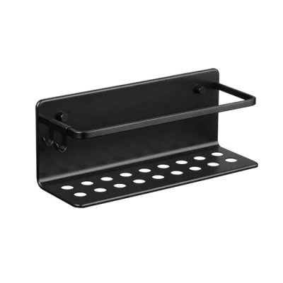 Abbildung von TATAY Rechteckiger Korb Model Serenity, Aluminium, Farbe Schwarz. Mabe 12 x 30 10 cm