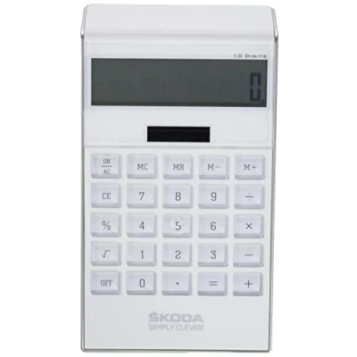 Abbildung von Skoda MVF18 067 Solar Taschenrechner Tischrechner, Weiß