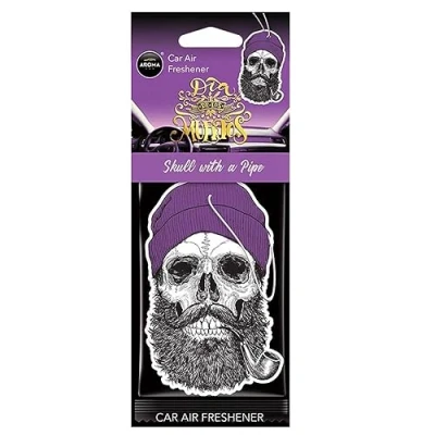 Abbildung von Lufterfrischer fürs Auto, zum Aufhängen, Aroma Car Skull with a Pipe