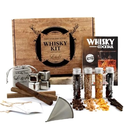 Abbildung von L&amp;G® Persönliches Whisky Gewürz Entdeckungsset Exklusives DIY Set für Mann/Frau, Originelle Geschenkidee Weihnachten, Geburtstag, Valentinstag, Unvergessliche Heimerlebnisse