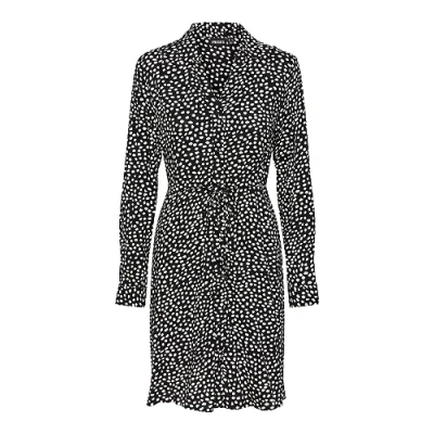 Abbildung von Pieces Schwarz Damen Kleid Pcnova Ls Tie Dress Noos Bc L