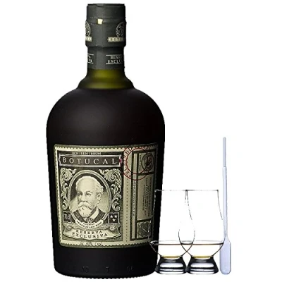Abbildung von Diplomatico Botucal 12 Jahre ohne Tube Venezuela 0,7 Liter + 2 Glencairn Gläser und Einwegpipette