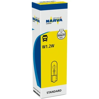 Abbildung von NARVA 170403000 Glühlampe, Instrumentenbeleuchtung 24 1,2 Glassockellampe W2x4.6d