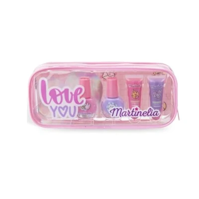 Abbildung von VARZI AQUARIUS MARTINELIA SUPER GIRL NAIL POLISH &amp; Lip Gloss BAG Nagellack Set für Mädchen mit Kosmetiktasche, ideal als Geschenkset