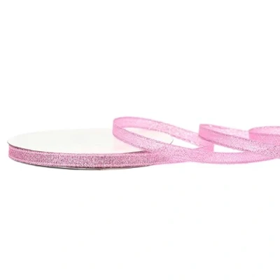 Abbildung von AKSA Lurexband 6mm x 32m Rosa Silber