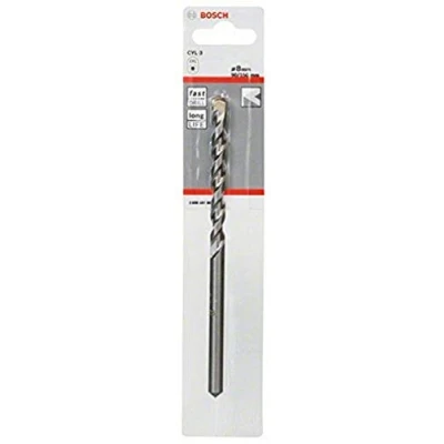 Abbildung von Bosch Professional 1x Betonbohrer CYL 3 (für Beton, Ø 8 x 90 150 mm, Zubehör Schlagbohrmaschine)