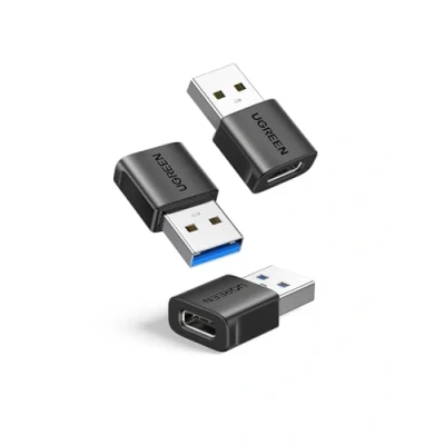 Abbildung von UGREEN USB C auf Adapter (3 Stück), 10Gbps A Kompatibel mit iPhone 14/Pro/Max iPad Galaxy S24/S23 Serie Laptops Kopfhörer usw.