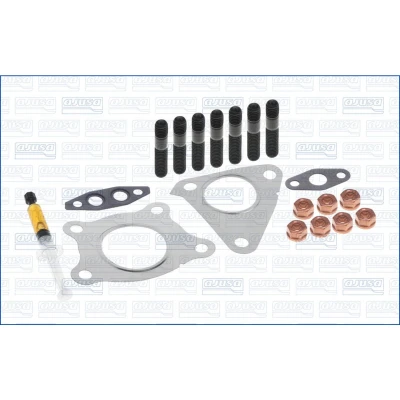 Abbildung von AJUSA JTC11490 Montagesatz, Lader with studs, syringe oil mit Dichtungen Montageanleitung RENAULT: TRAFIC 2 Bus