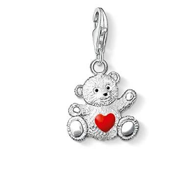 Abbildung von Thomas Sabo Damen Charm Anhänger Bär Herz Club 925 Sterling Silber 0680 007 10