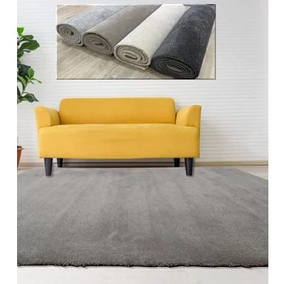 Abbildung von Tadi &amp; Imperio1979 Lisa Taupe Kurzflor Teppich für Schlafzimmer