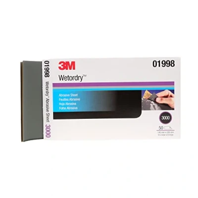 Abbildung von 3M Wetordry 01998 Schleifblatt, 1998, 3000, 14 x 22,9 cm, 50 Blatt pro Packung