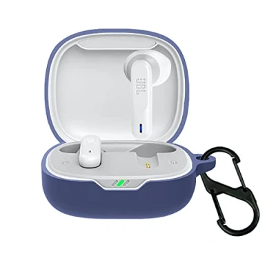 Abbildung von GIOPUEY Hülle Kompatibel mit JBL Wave Flex, Silikon Stoßfeste Schutzhülle, Ultradünn Case Cover, Kein Geruch, Dunkelblau