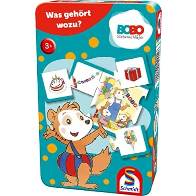 Abbildung von Schmidt Spiele Spiel, Reisespiel Suchspiel Bobo Siebenschläfer Was gehört wozu? 51442