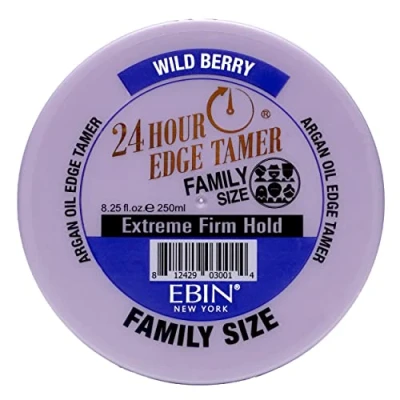 Abbildung von EBIN NEW YORK 24 Stunden Edge Tamer Refresh Extrem fester Halt, 8,25 oz, Waldbeere Kein Abblättern, keine weißen Rückstände, Glanz und Geschmeidigkeit mit Arganöl Rizinusöl