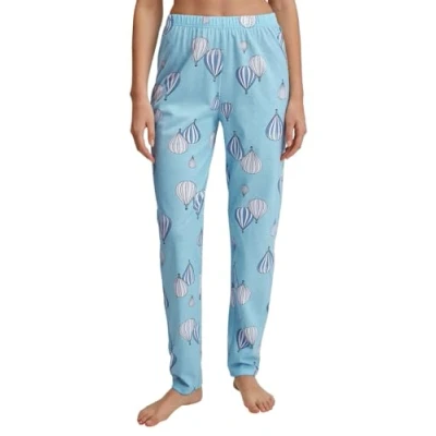 Abbildung von Calida Favourites Botanic Nachtwäsche Hose, Damen, Größe: 48/50, Cascade blue