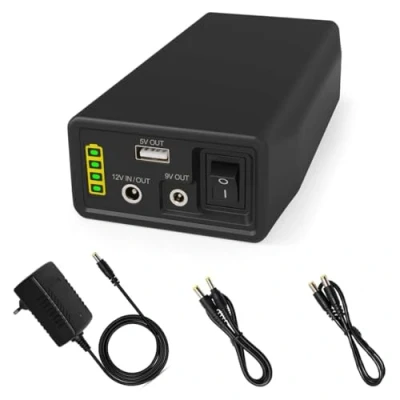 Abbildung von TalentCell Powerbank, LiFePO4 Akku, 12/9/5V Lithium Eisen Phosphat Batterie, wiederaufladbar, 12.8V 6000mAh 76.8 Wh, mit Ladegerät, für LED Leuchtstreifen, CCTV Kameras, etc, Schwarz