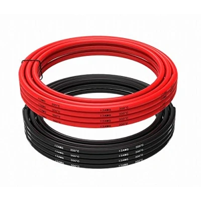 Abbildung von Makerfire 12 Gauge Silikondraht 19,6 Fuß, 9,8 Fuß Schwarz und Rot, weich flexibel, niedrige Impedanz, AWG 680 Stränge aus 0,08 mm Kupferdraht für RC Auto, Drohne, Flugzeugb