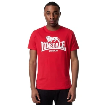Abbildung von Lonsdale Normale Passform ST Erney Tshirt print, Herren, Größe: Small, Red