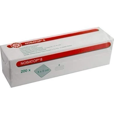 Abbildung von Nobatop 8 Kompressen 5x5 cm unsteril 200 St