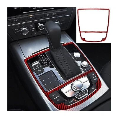 Abbildung von Auto Interieurleisten Für A6 C7 A7 4G8 2012 2013 2014 2018 Zentrale Steuerung Getriebe Shift Panel Aufkleber Innen Abdeckung Trim Interieur Dekor(Stil 3)