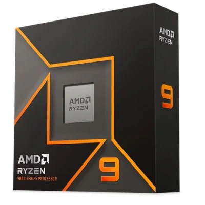 Abbildung von AMD Ryzen 9 9900X Prozessor, 12 Kerne/24 Threads, Zen 5 Architektur, 76MB L3 Cache, 120W TDP, Bis zu 5,6 GHz Boost Frequenz, Socket AM5, DDR5 und PCIe 5.0, Kein Lüfter